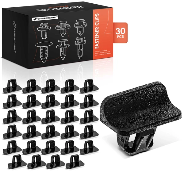 30 Pcs Nylon Black Bumper Molding Clip A-Premium APRCF2415
