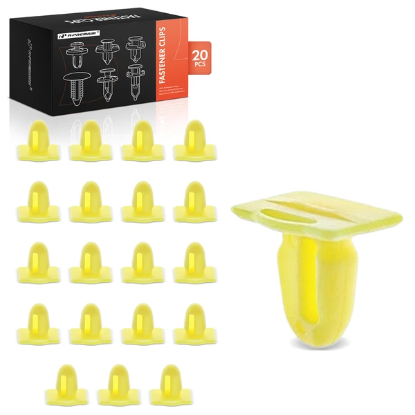 20 Pcs 6mm Nylon Yellow Door Sill Clip A-Premium APRCF2423
