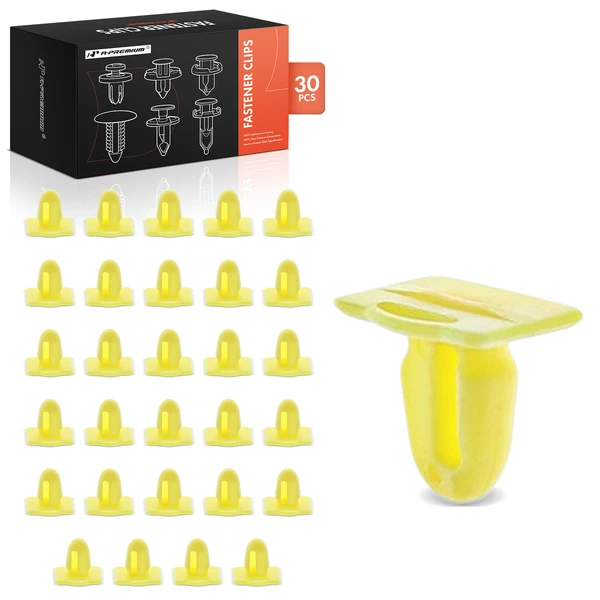 1999-2000 2012-2016 BMW 328i 30 Pcs 6mm Nylon Yellow Door Sill Clip A-Premium APRCF2424