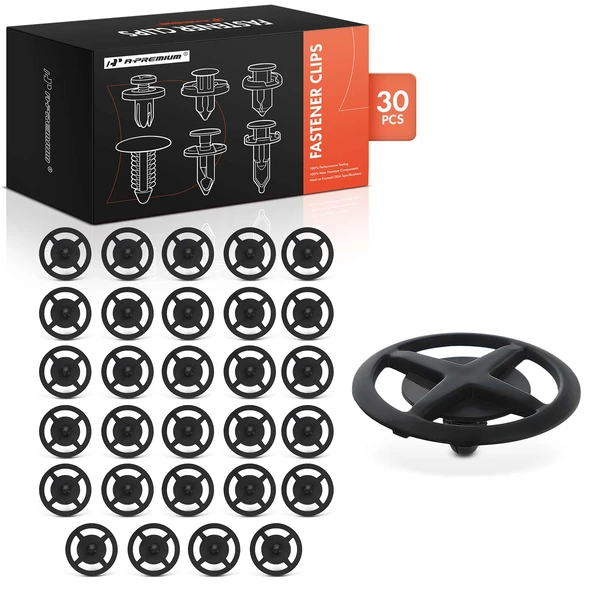 30 Pcs Nylon Black Hood Insulation Retainer A-Premium APRCF2433