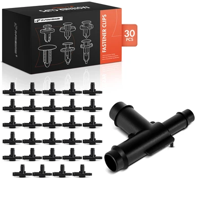 30 Pcs 9.53mm x 6.35mm x 9.53mm 3-way Vacuum T Connector