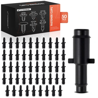 50 Pcs 9.5mm x 6.35mm Straight Reducing Nylon Hose Pipe Tube Connectors