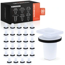 30 Pcs M4.8 Bumper Cover Screw Grommet with Sealer Retainer Clip