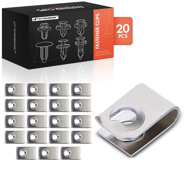 20 Pcs Metal Silver Nut A-Premium APRCF1642