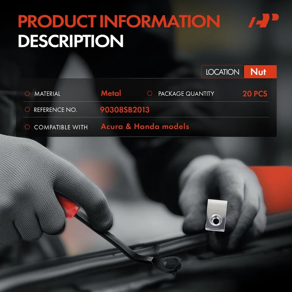 20 Pcs Metal Silver Nut A-Premium APRCF1642