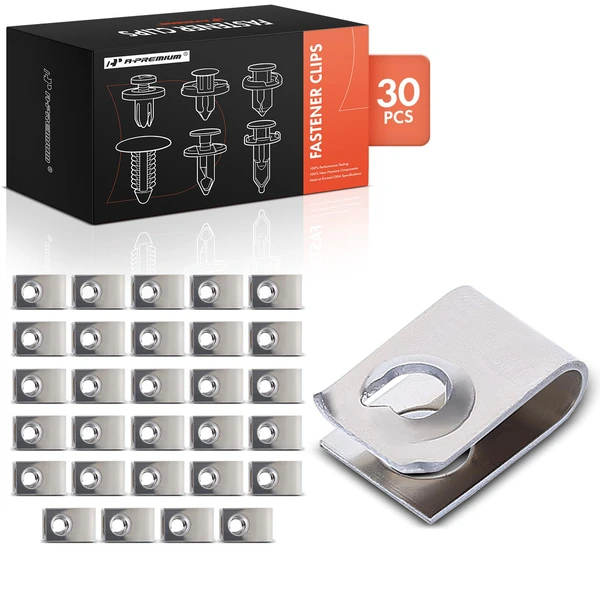 30 Pcs Metal Silver Nut A-Premium APRCF1643