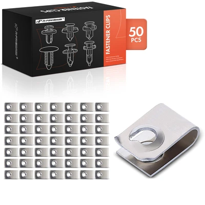 50 Pcs 5mm Silver Metal Suspension Nut Retainer Clips