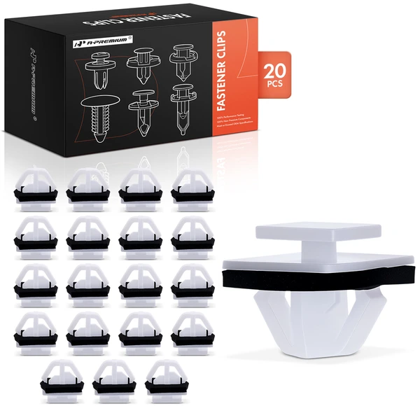 2003-2009 Kia Sorento 20 Pcs 14.3mm Nylon White Molding Clip A-Premium APRCF1645