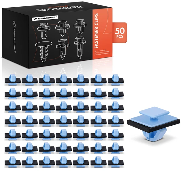 50 Pcs Nylon Blue Fender Flare & Rocker & Door & Exterior Retainer Clip A-Premium APRCF1651
