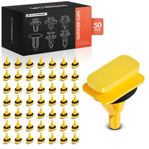 2018-2023 GMC Terrain 50 Pcs 9mm Nylon Yellow Exterior Rocker Panel Molding Retainer A-Premium APRCF1666