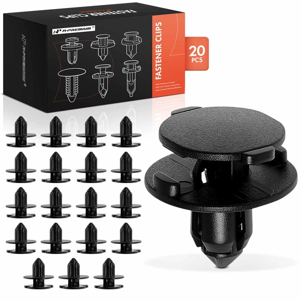 1997-1998 Nissan 240SX 20 Pcs 8mm Nylon Black Push Type Retainer Clip A-Premium APRCF1667