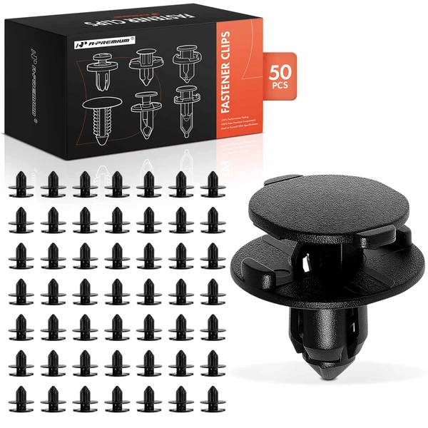 1997-1998 Nissan 240SX 50 Pcs 8mm Nylon Black Push Type Retainer Clip A-Premium APRCF1669