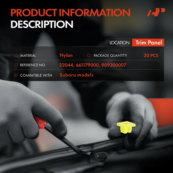 20 Pcs Nylon Yellow Trim Panel A-Premium APRCF1676