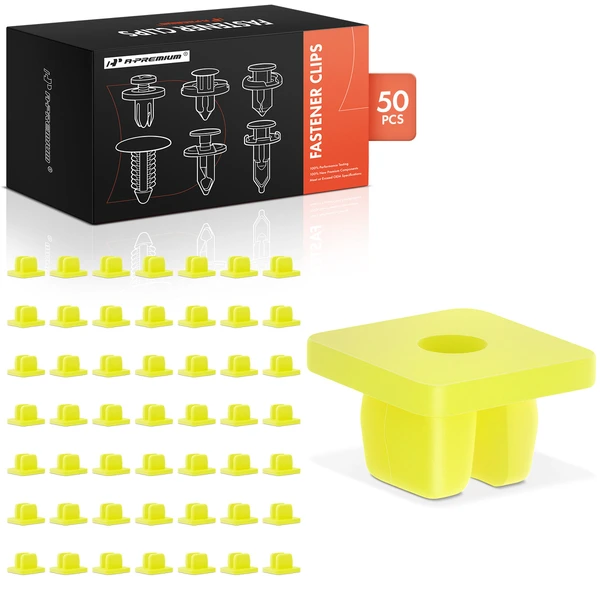 50 Pcs Nylon Yellow Trim Panel A-Premium APRCF1678