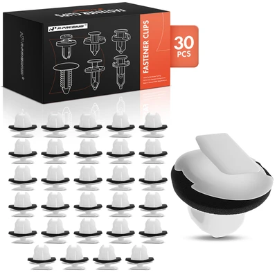 30 Pcs 16mm White Molding Clip Fastener with Sealer