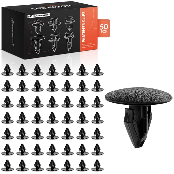 2019-2024 Chevrolet Silverado 1500 50 Pcs 8mm Nylon Black Front Fender Retainer Clip A-Premium APRCF1705