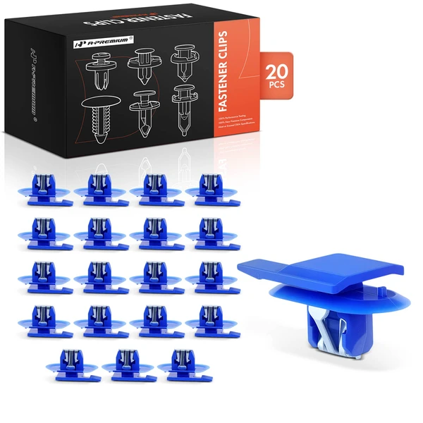 20 Pcs Nylon Blue Interior Trim & Windshield Pillar Retainer Clip A-Premium APRCF1715