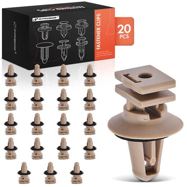 20 Pcs 11mm Nylon Brown Scuff Plate Retainer A-Premium APRCF1724