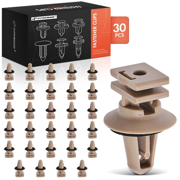30 Pcs 11mm Nylon Brown Scuff Plate Retainer A-Premium APRCF1725