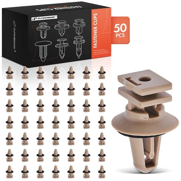 50 Pcs 11mm Nylon Brown Scuff Plate Retainer A-Premium APRCF1726
