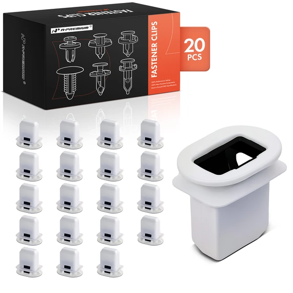 20 Pcs Nylon Black & White Front & Rear Seat Bottom & Bench Grommet A-Premium APRCF1736