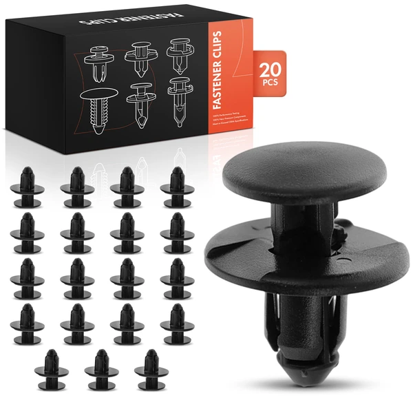 2012-2015 Chevrolet Captiva Sport 20 Pcs 8.5mm Nylon Black Front Fender & Body Side Liner Retainer Clip A-Premium APRCF1742