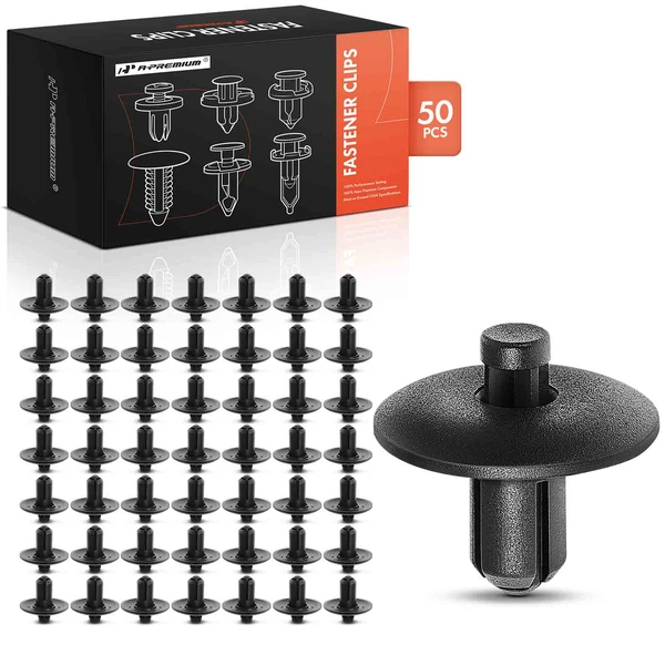 2010-2014 Audi A5 50 Pcs 7.5mm Nylon Black Bumper & Fender & Hood Insulation A-Premium APRCF1747