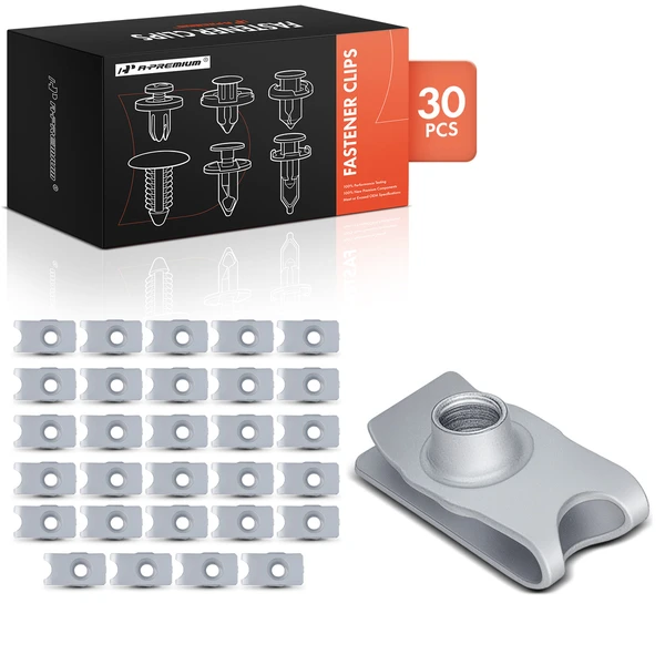 2000-2013 Toyota Tundra 30 Pcs Silver U-Nut A-Premium APRCF1752