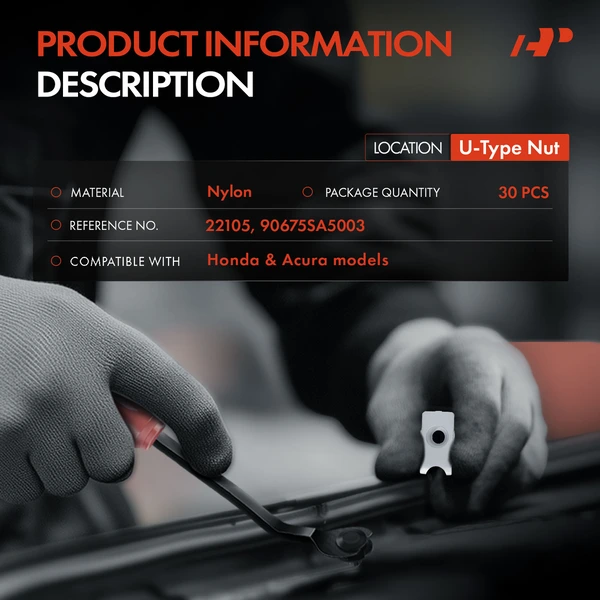 2000-2013 Toyota Tundra 30 Pcs Silver U-Nut A-Premium APRCF1752