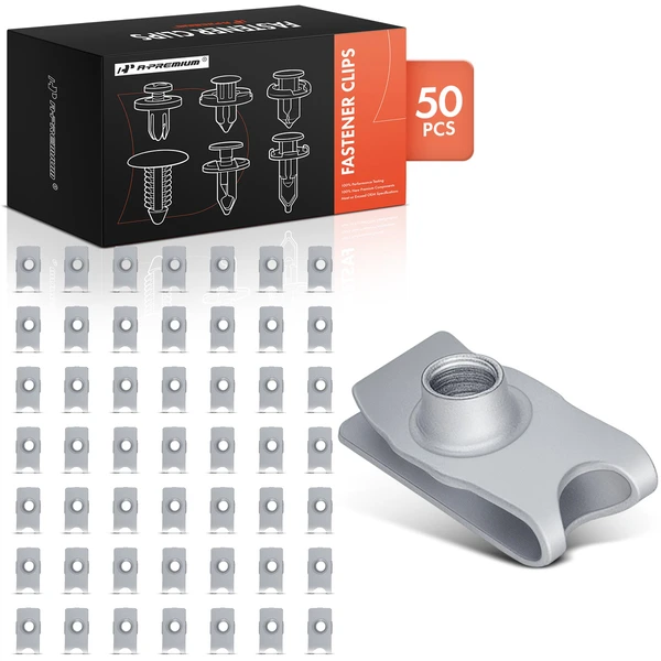 2000-2013 Toyota Tundra 50 Pcs Silver U-Nut A-Premium APRCF1753