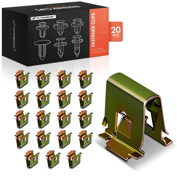 1989-1993 BMW 535i 20 Pcs Zinc Plated Steel Yellow Trim Retainer Clip A-Premium APRCF1754