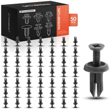 50 Pcs 5mm Front Bumper Fascia Push Type Screw Retainer Clips