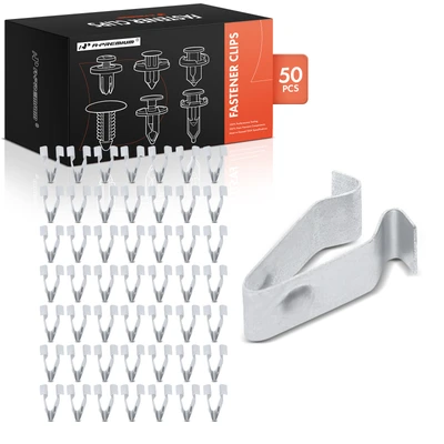 50 Pcs 13.5mm Width Across Bottom Legs Door Trim Fastener Clips