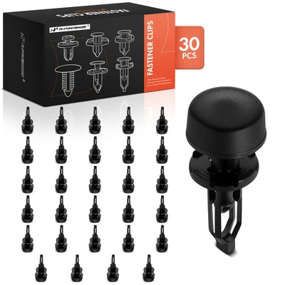 30 Pcs 9mm Front Grille Hood Retainer Clip Push-Type