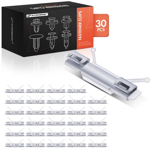 30 Pcs Nylon & Metal White Pillar & Exterior Trim Glass Weatherstrip A-Premium APRCF1797