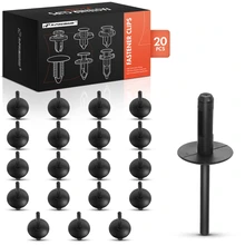 20 Pcs 6mm Black Nylon Fender Bumper Retainer Clips