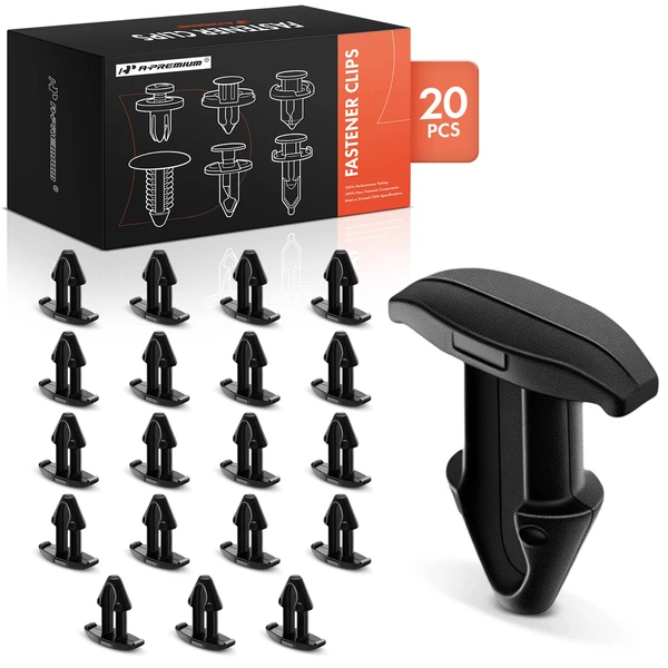 20 Pcs Nylon Black Front Bumper Grille Hood Seal Clip A-Premium APRCF1856
