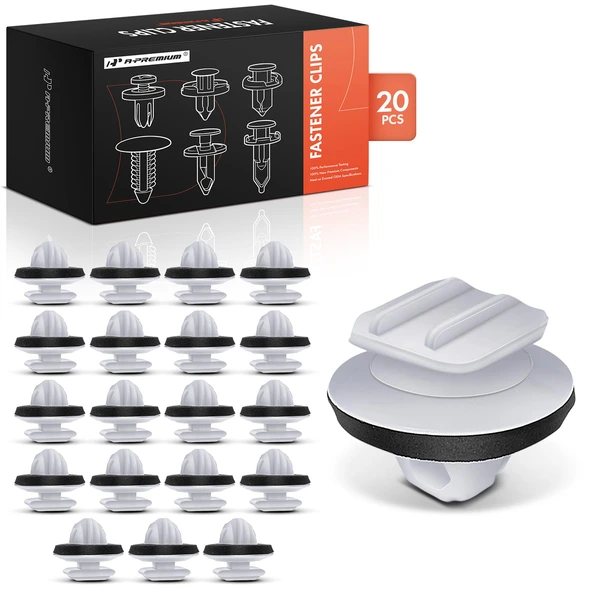 20 Pcs Nylon White Wheel Opening Molding A-Premium APRCF1862