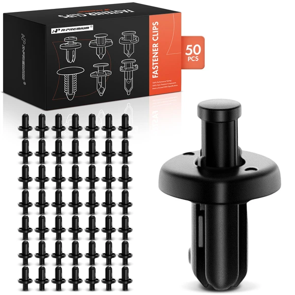 2015-2021 Subaru WRX 50 Pcs 5mm Plastic Black Bumper Cover Retainer A-Premium APRCF1873