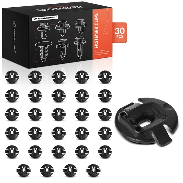 30 Pcs Nylon Black Splash Shield Retaining Clip A-Premium APRCF1881