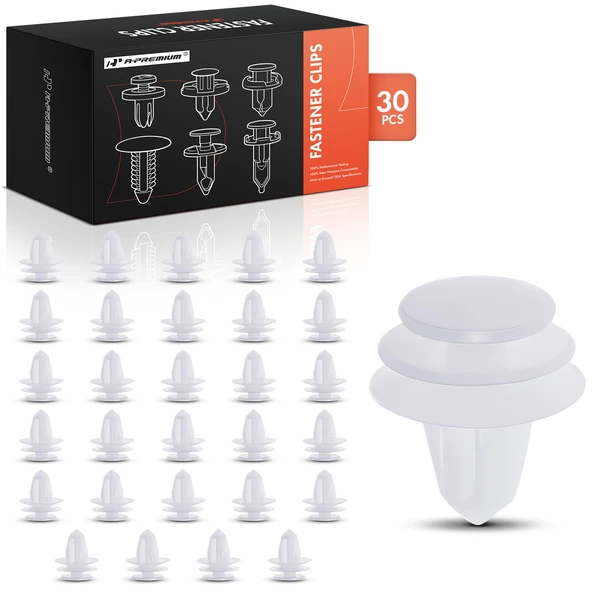 2007-2012 Nissan Versa 30 Pcs Nylon White Trim Panel Retainer A-Premium APRCF1887