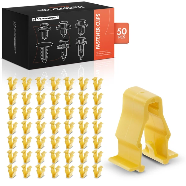 50 Pcs Nylon Yellow Front Bumper & Fender & Qtr Panel & Ext Trim Molding Clip A-Premium APRCF1900