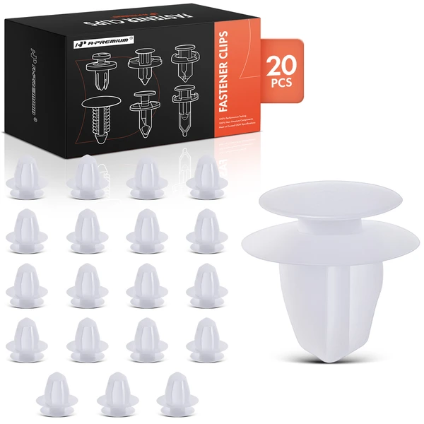 20 Pcs Nylon White Side Panel Molding Retainer A-Premium APRCF1901