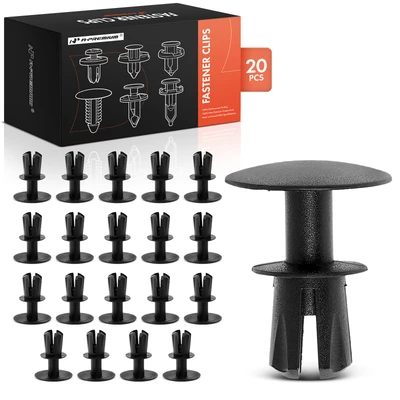 2008-2015 Land Rover LR2 20 Pcs 8mm Nylon Black Exterior Pillar Molding Retainer A-Premium APRCF1916
