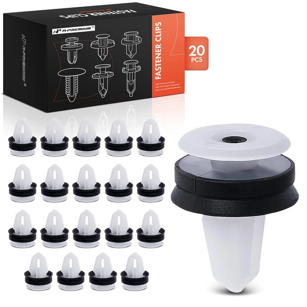20 Pcs Nylon White Trim Panel & Tail Gate & Luggage Compartment & Door & Pillar & Side Molding & Sill Plate Retainer Clip A-Premium APRCF1925