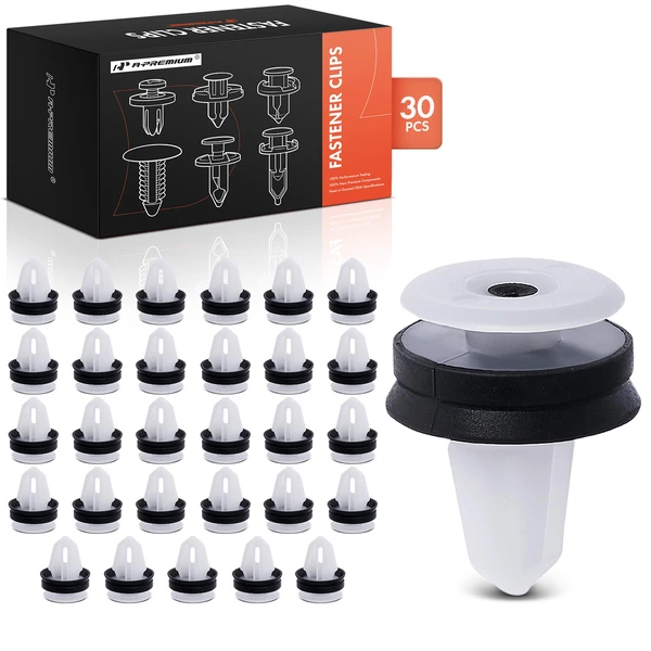 30 Pcs Nylon White Trim Panel & Tail Gate & Luggage Compartment & Door & Pillar & Side Molding & Sill Plate Retainer Clip A-Premium APRCF1926