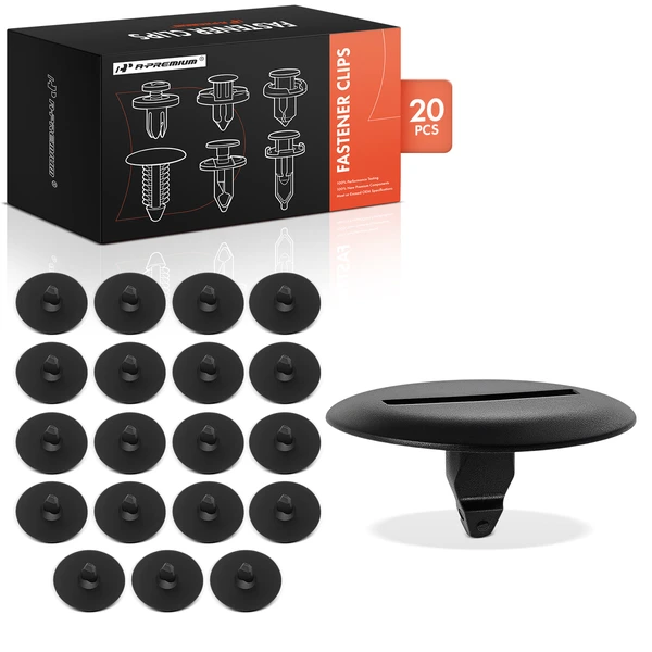 20 Pcs 7mm Nylon Black Rocker Molding Retainer A-Premium APRCF1934