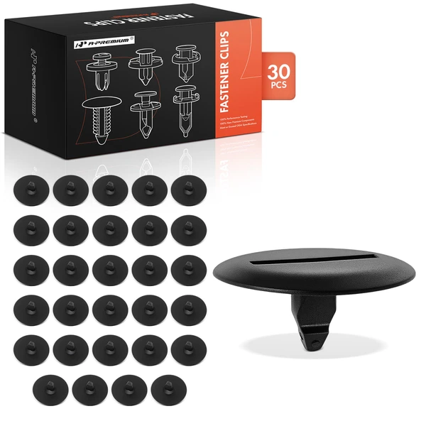 30 Pcs 7mm Nylon Black Rocker Molding Retainer A-Premium APRCF1935