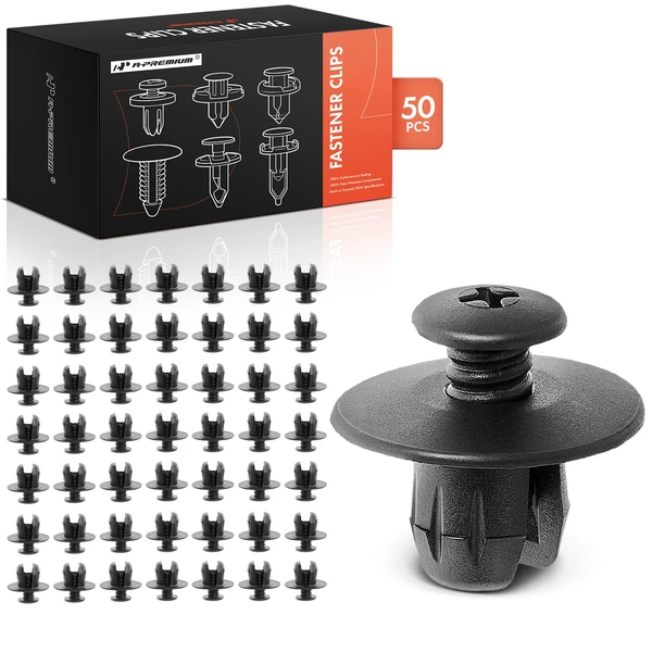 2014-2017 Jaguar XJR 50 Pcs Nylon Black Radiator Support & Air Deflector Shield Retainer A-Premium APRCF1942