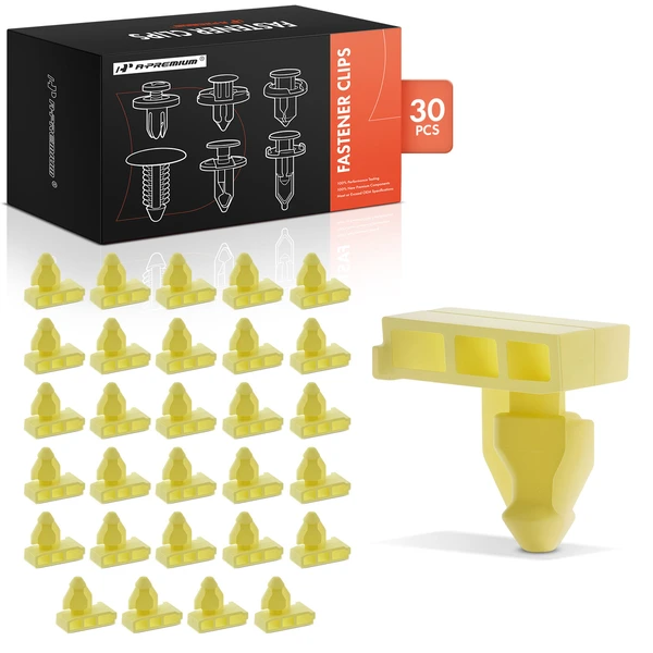 2014-2016 INFINITI QX80 30 Pcs Nylon Yellow Wheel Well Opening Molding Clip A-Premium APRCF1965